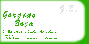 gorgias bozo business card